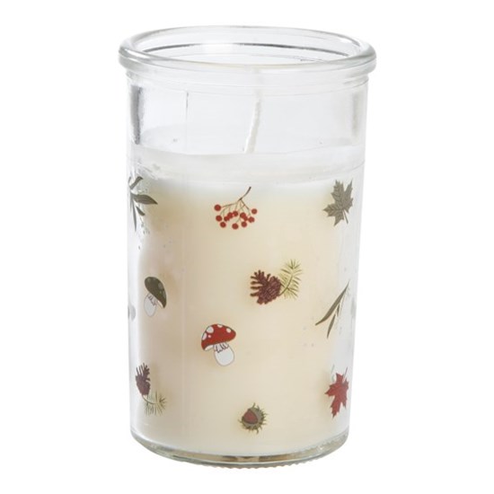 Svíčka ve skle s potiskem V.10cm bílá_0