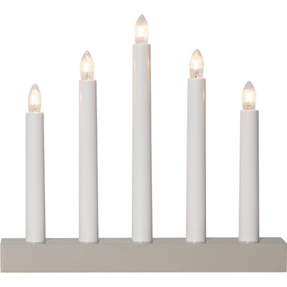 Vánoční okenní svícen INEZ 5 žárovek, béžový_0