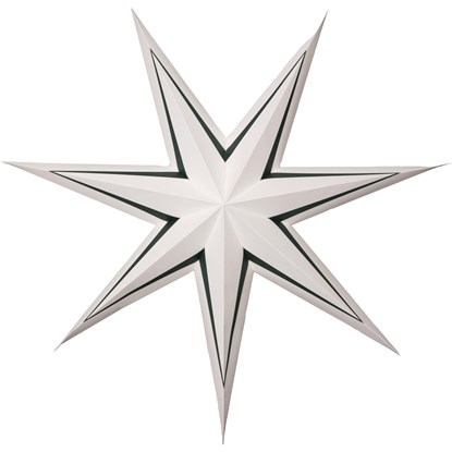 Vánoční papírová hvězda Stripe 77 cm bílá, bez světelného zdroje (083-00)_0