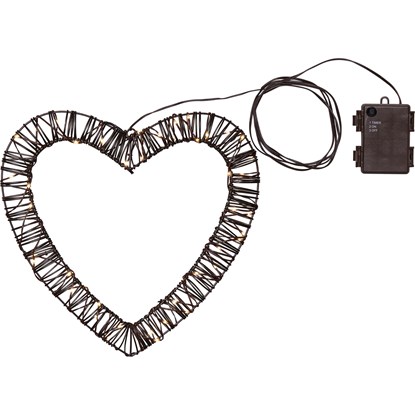 LED dekorace na zavěšení ve tvaru pleteného srdce 40 cm_0