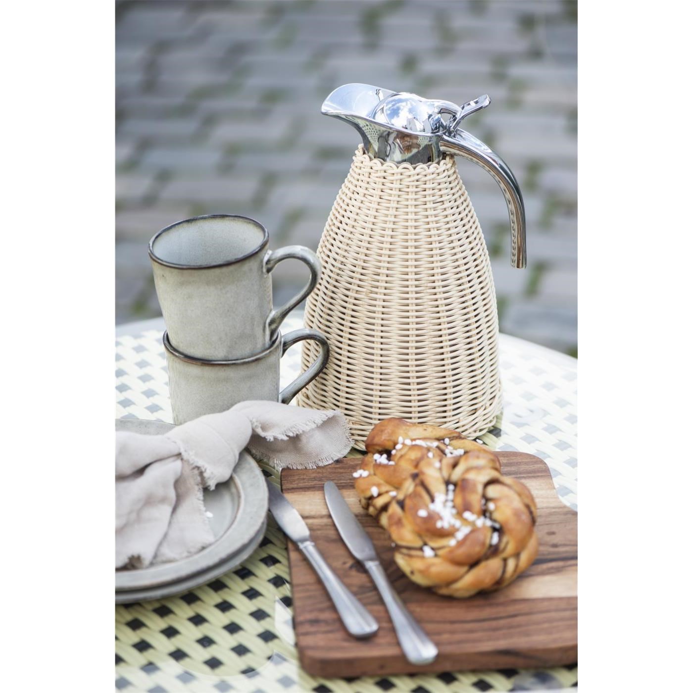 Termoska s polyratanovým opletem Ib Laursen přírodní 1,5 l_1