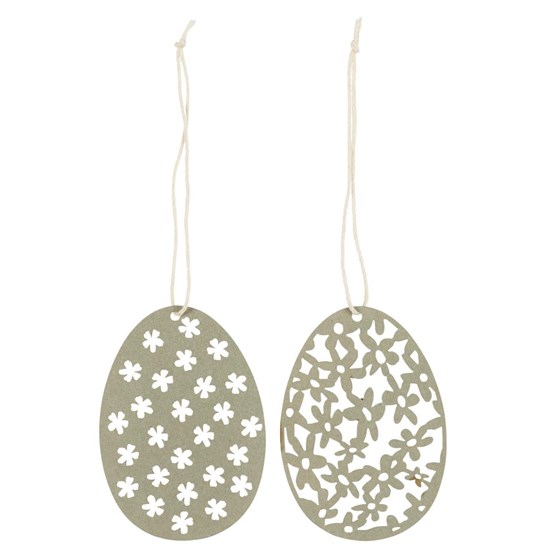 Papírová dekorační vajíčka Ib Laursen 2 druhy sv. šedá_0