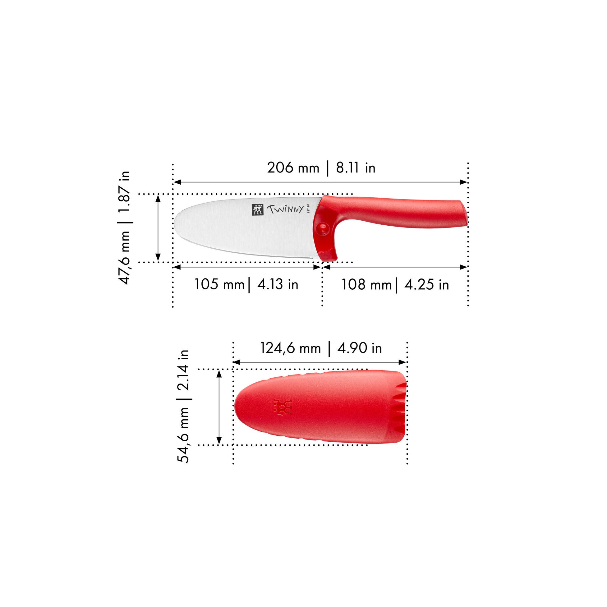Můj první nůž ZWILLING TWINNY 10 cm červený_4