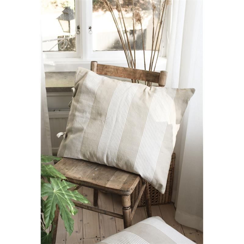 Bavlněný povlak na polštář UTVEDA 50x60cm béžovo-bílý_0