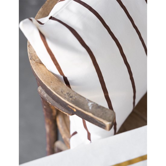 Bavlněný povlak na polštář KARLSTORP white/brown_1
