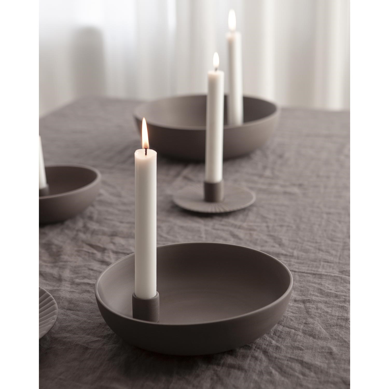 Keramický svícen LIDATORP L P.21cm hnědý_2