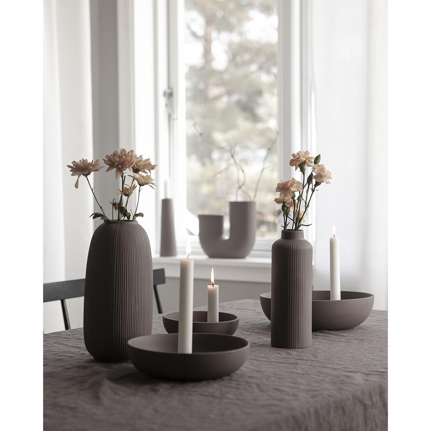 Keramický svícen LIDATORP L P.21cm hnědý_5