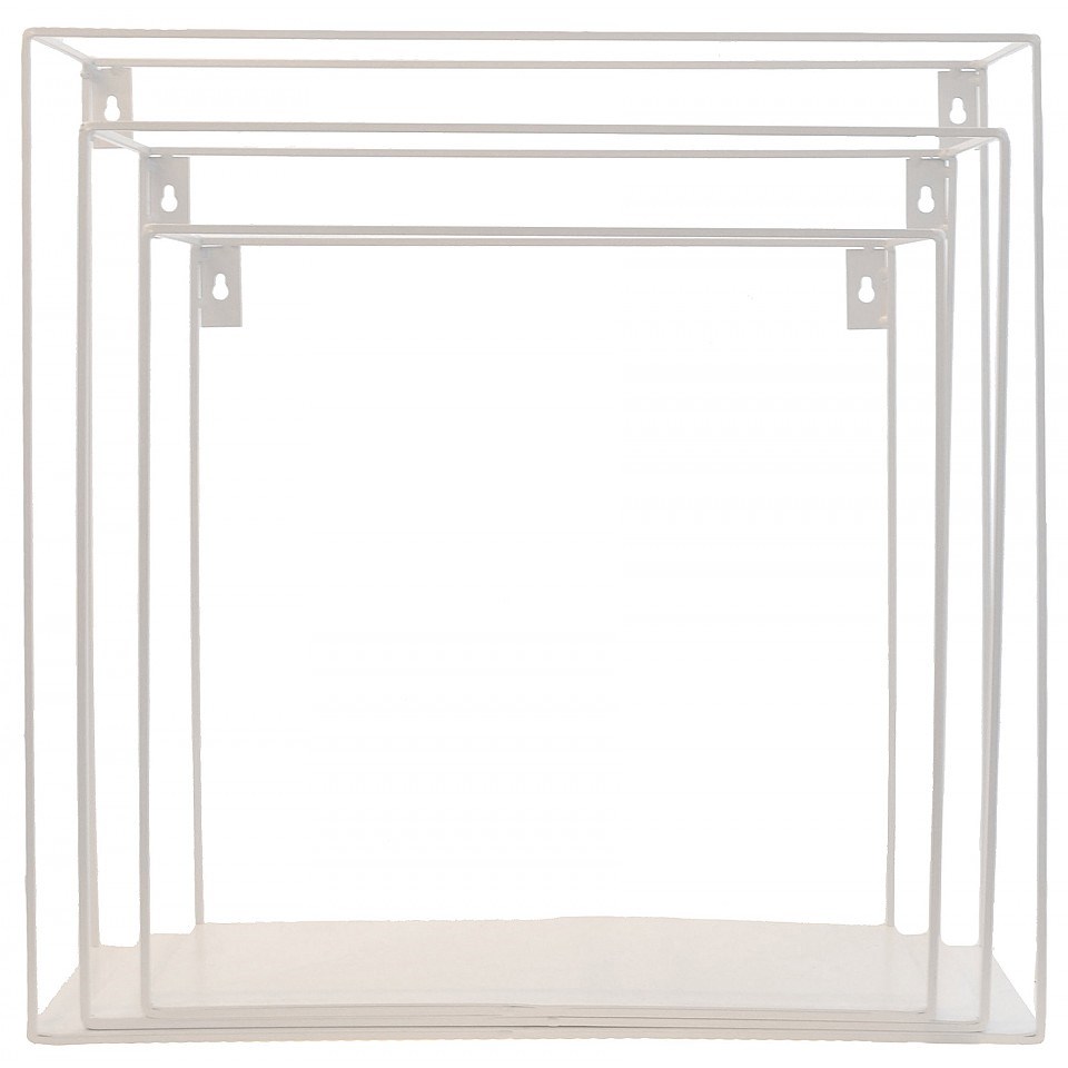 Sada 3 bílých čtvercových polic RAMSJÖHOLM_0