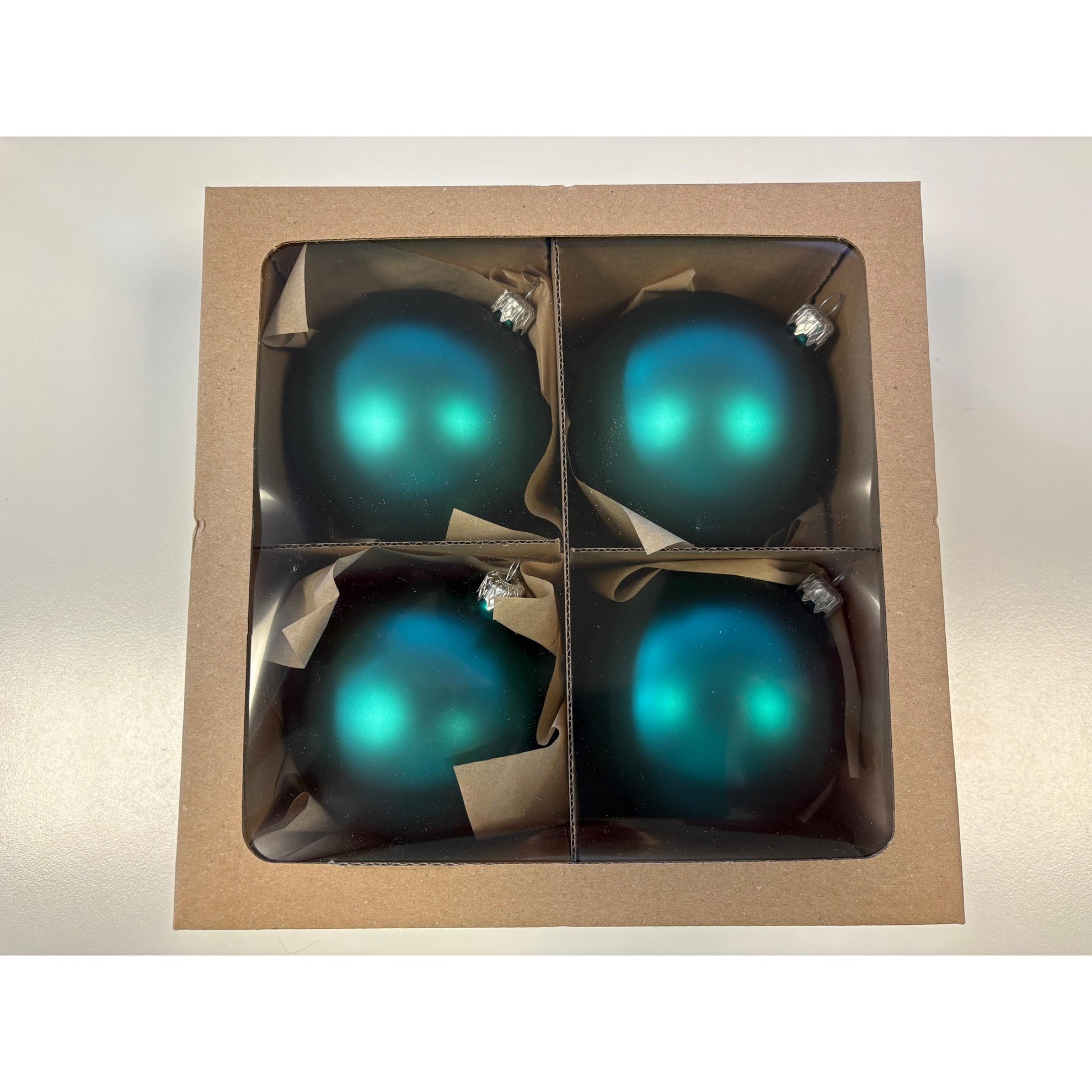 Vánoční koule 10 cm - mat SET/4ks - zelená_0