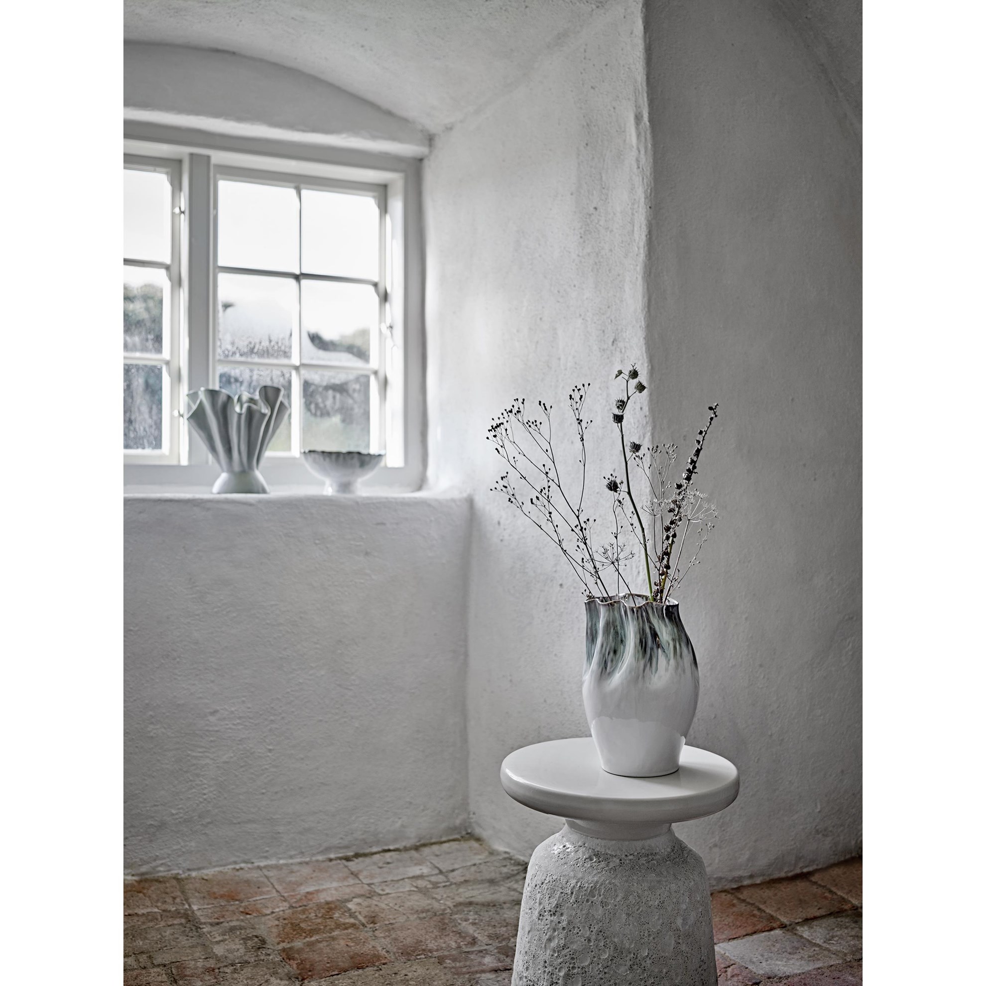 Kameninová váza NISHA V.30cm zelená_2