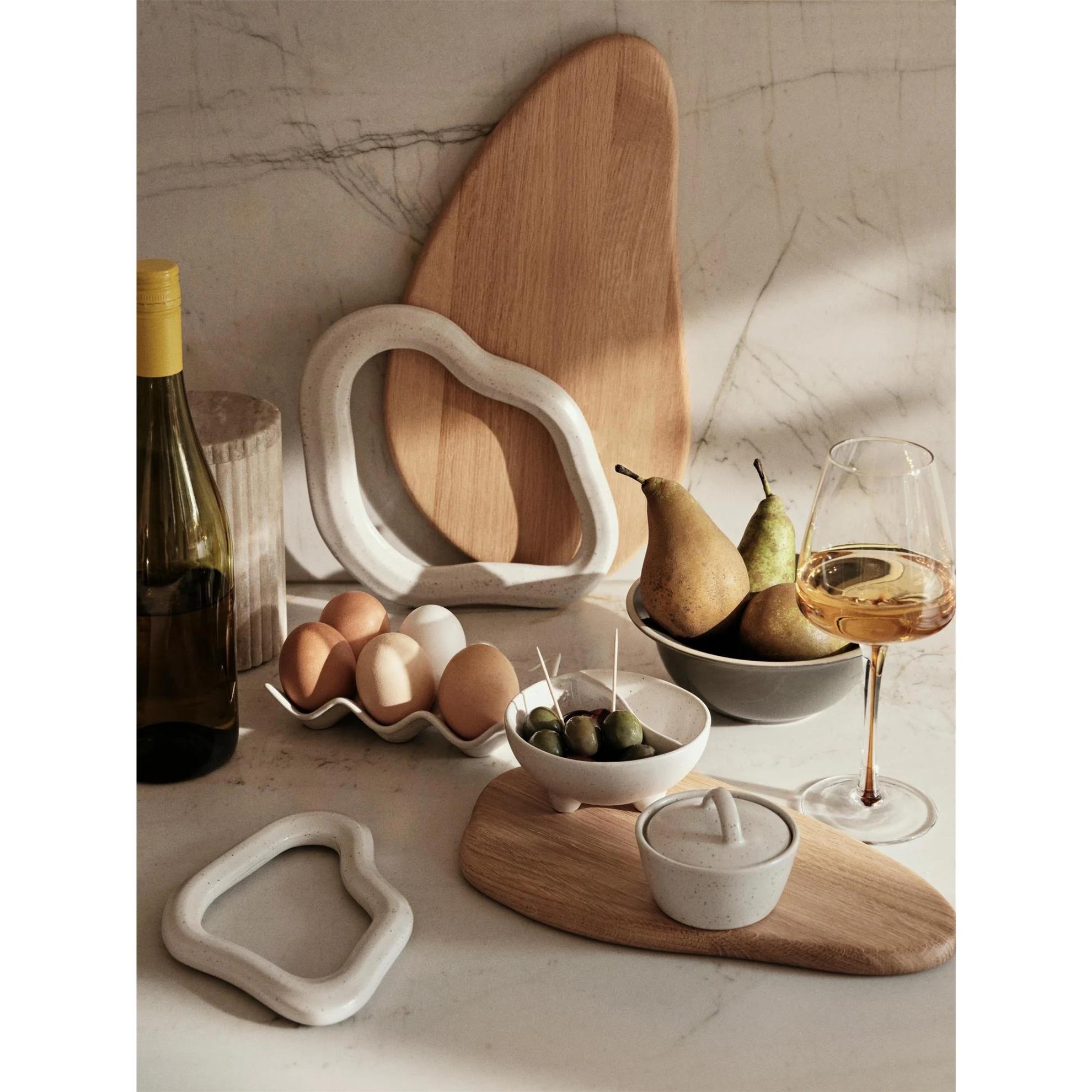 Stojan na vajíčka NORDIC VANILLA 15x10cm krémový_0