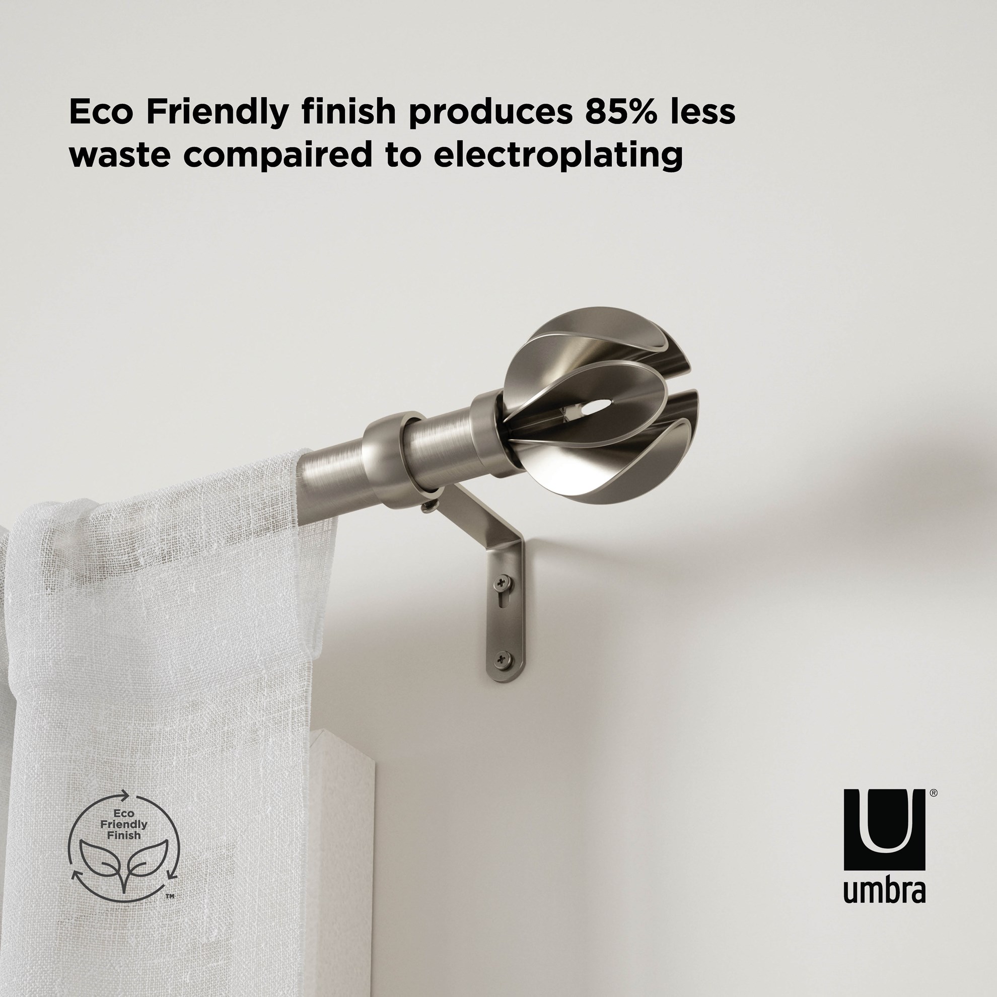 Rozšiřitelná garnýž BLOSSOM 106-305cm niklová_4