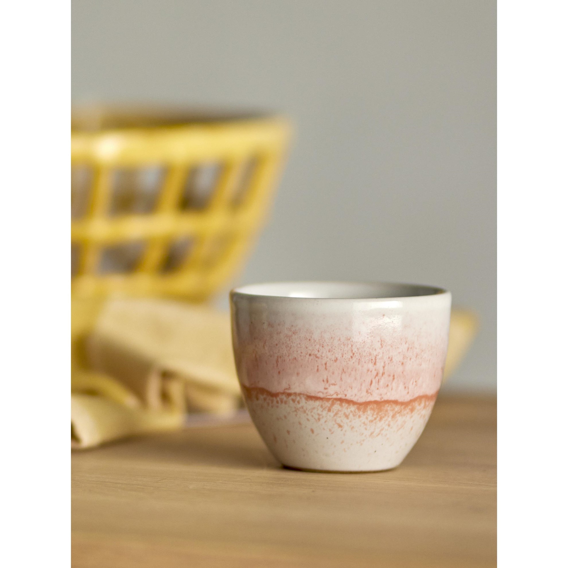 Kameninový šálek PAULA 195 ml bílo oranžový_0