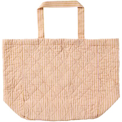 Prošívaná taška Ib Laursen s hořčicovou růžovými pruhy_0