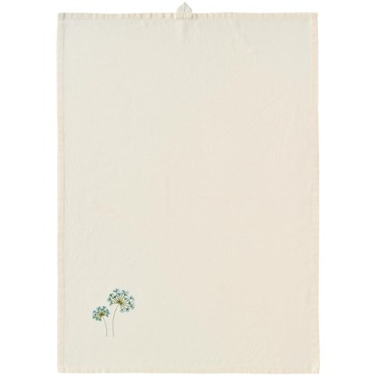 Bavlněná utěrka s výšivkou modrého květu Ib Laursen 50x70 cm_0