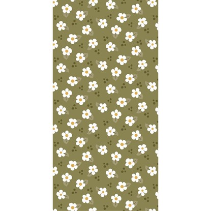 Papírové ubrousky Ib Laursen zelené s bílými květy BAL/16 ks_0