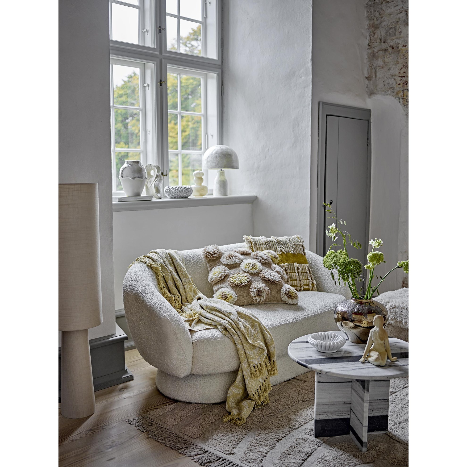 Pléd z recyklované bavlny PRATELLO 160x130 cm žlutý_5