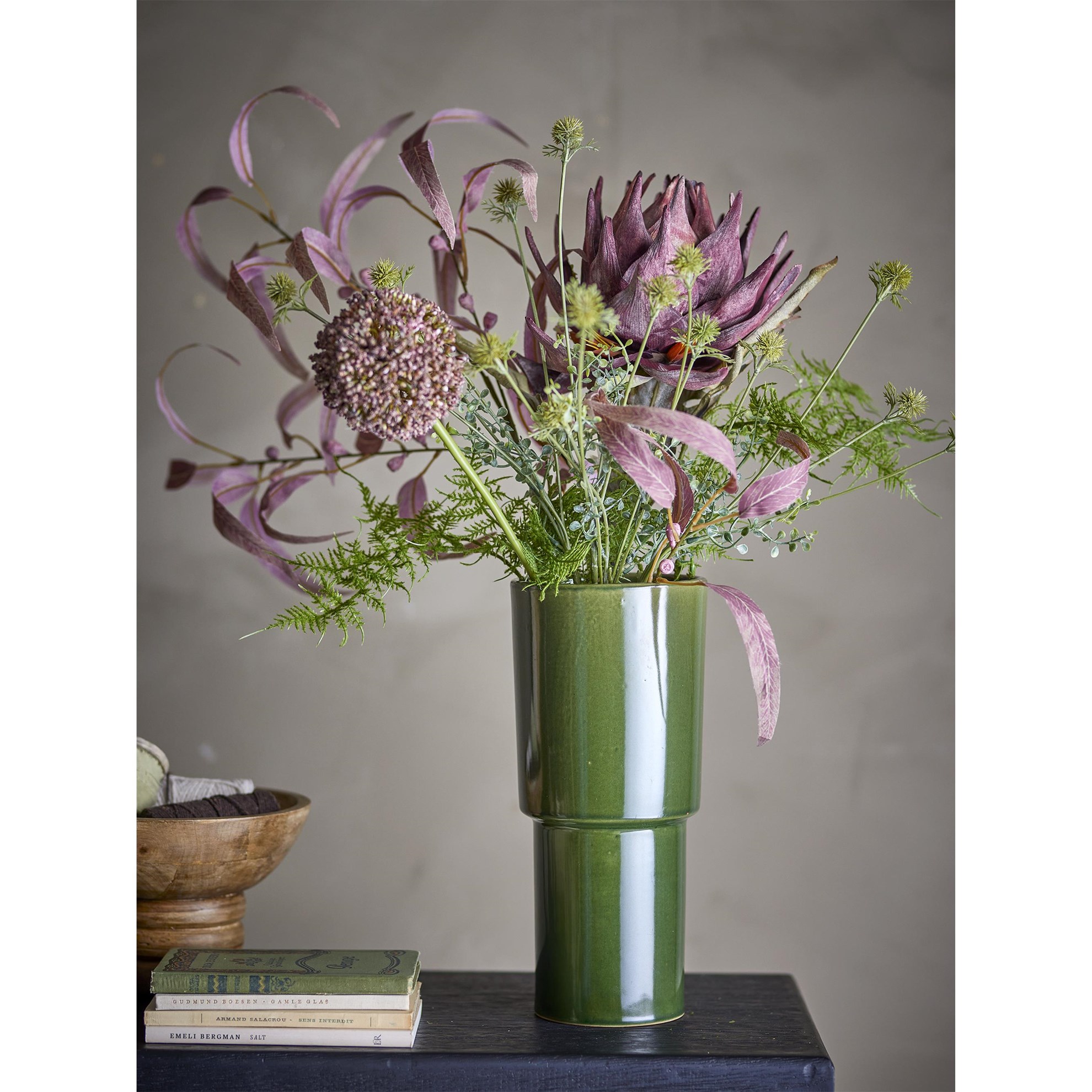 Kameninová váza MARJI 32 cm zelená_0