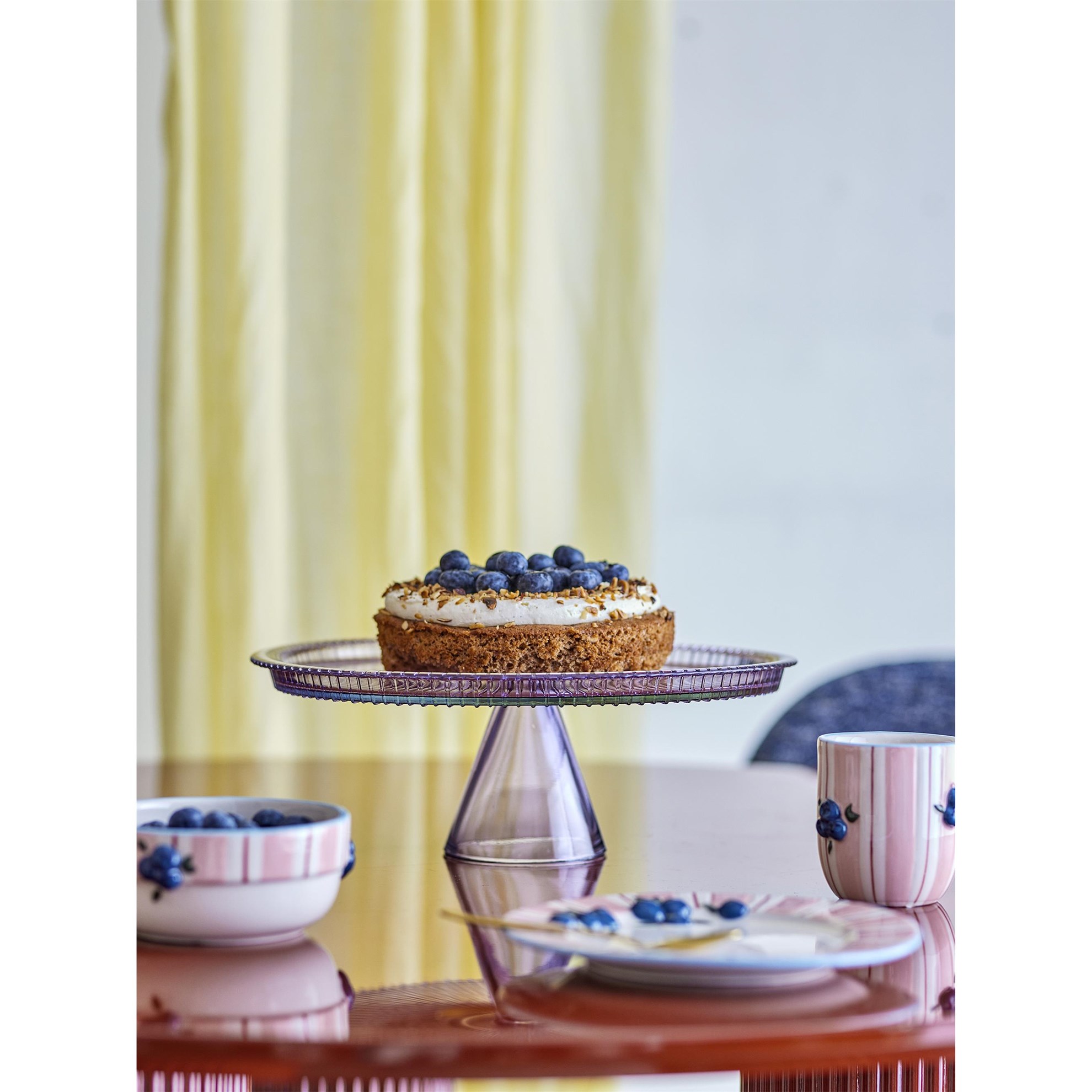 Skleněný podnos na dort s poklopem TAYO P.32 cm vícebarevný_5