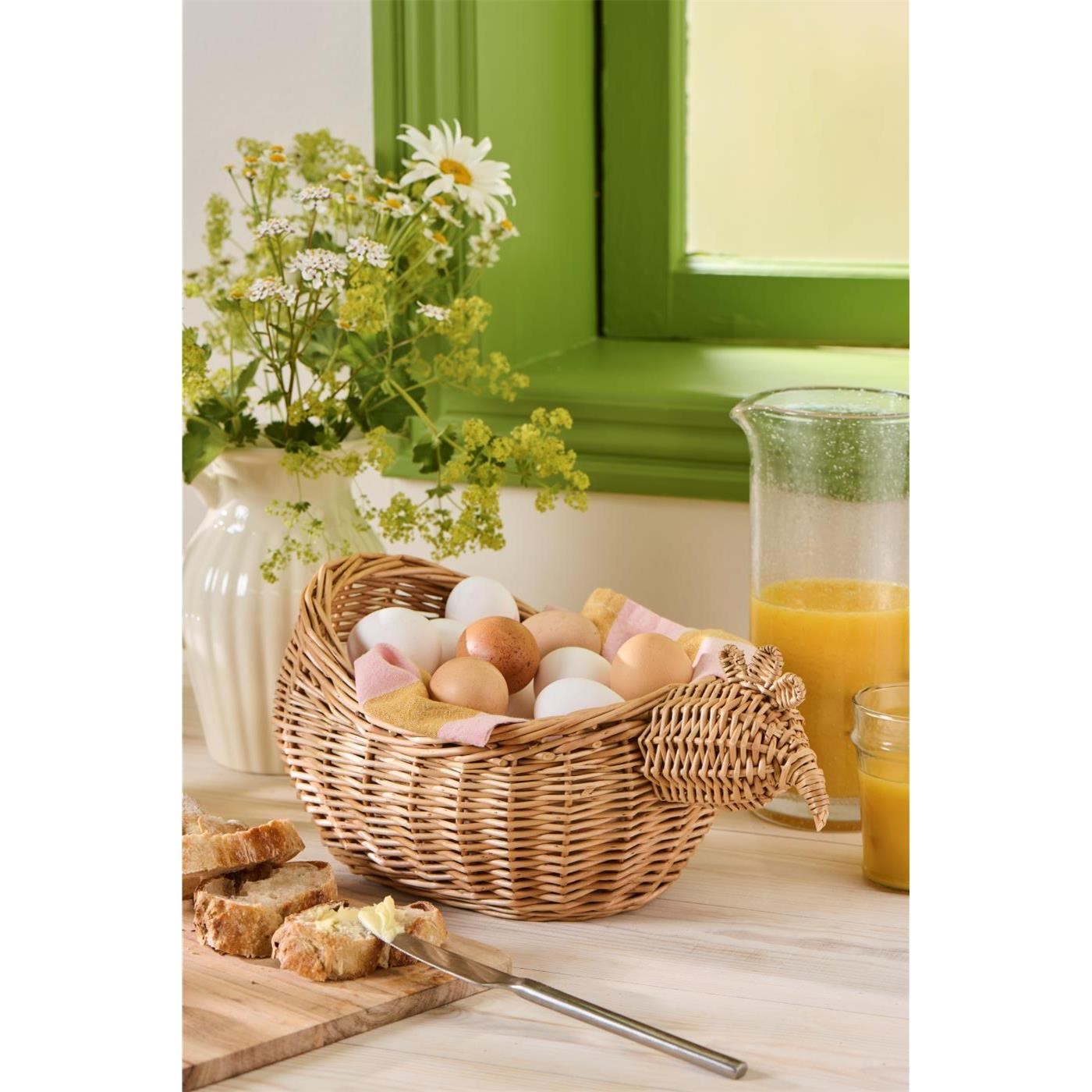 Košík z proutí ve tvaru slepičky Ib Laursen_0