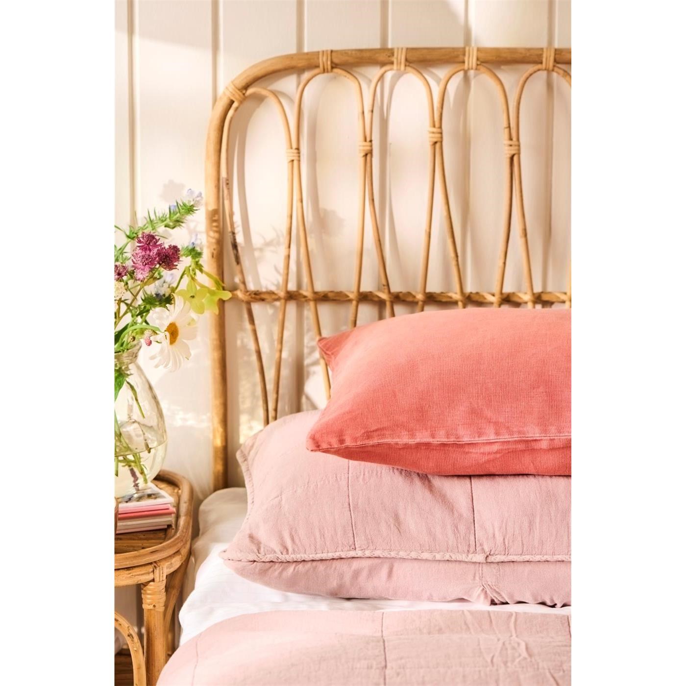 Prošívaný povlak na polštář k čelu postele Ib Laursen 50x90 cm dusty pink_1