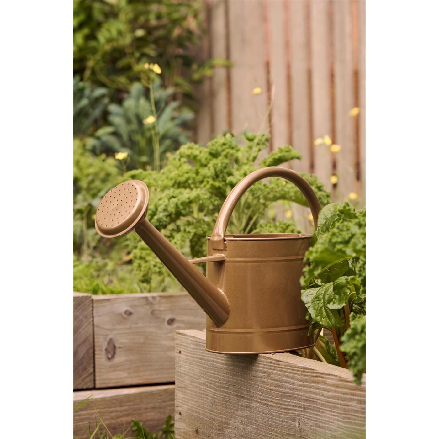 Zahradní konev na zalévání Ib Laursen oválná, hnědá 5 l_1