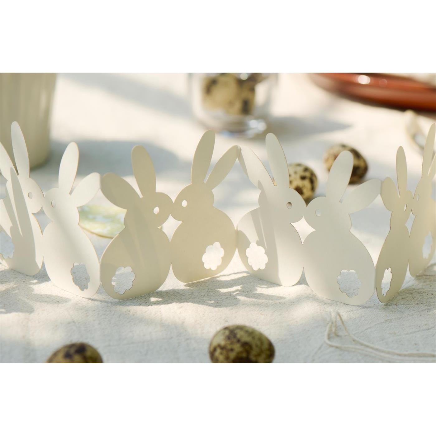 Velikonoční skládací stolní dekorace Bunnies Ib Laursen bílá_1