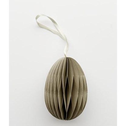 Velikonoční papírové vajičko na zavěšení 7 cm teplá šedá_0
