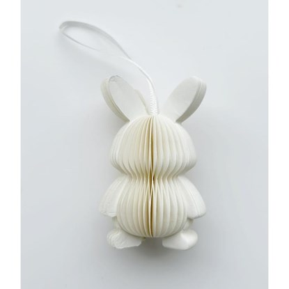 Velikonoční papírový zajíček na zavěšení 7 cm bílý_0