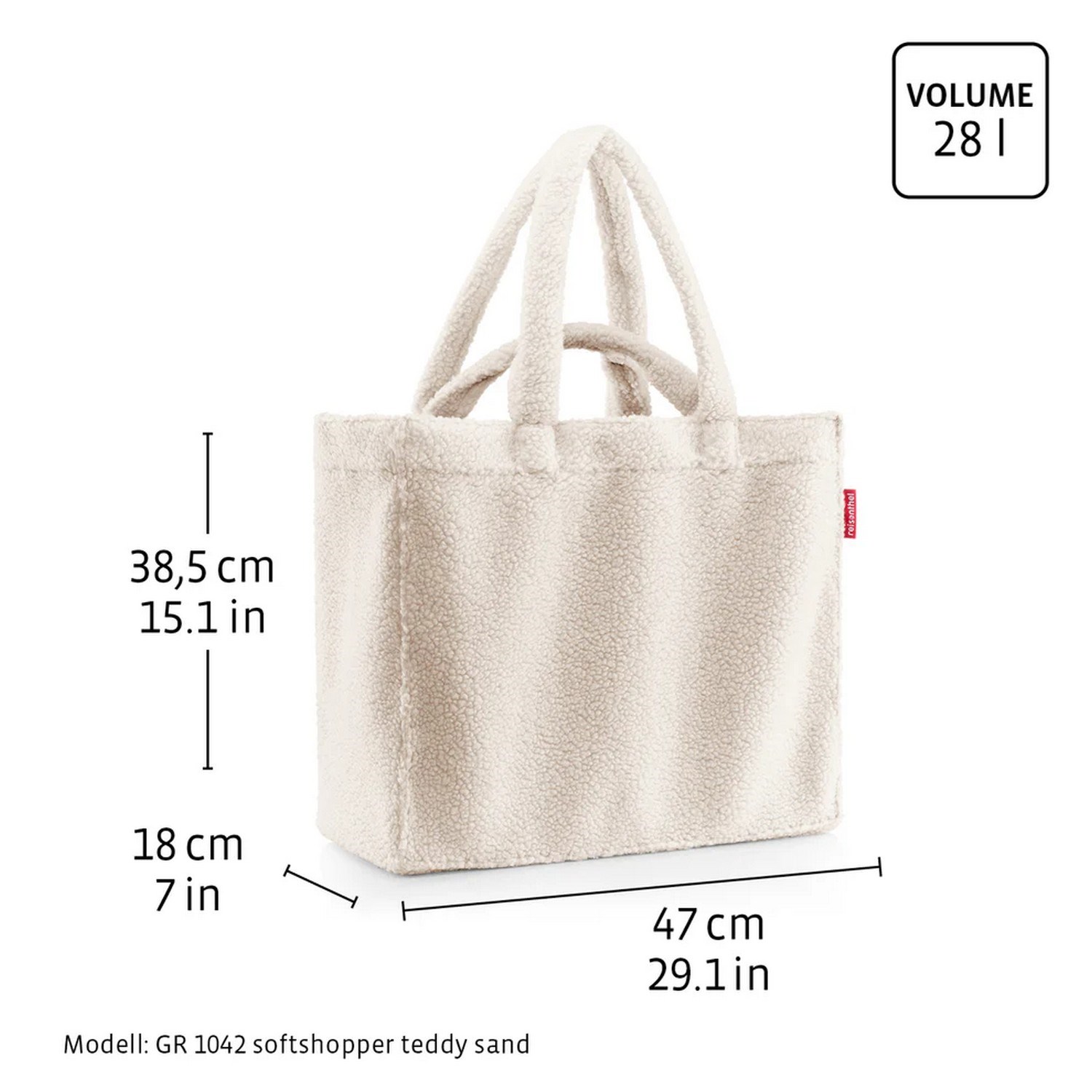 Taška přes rameno Reisenthel softshopper cord sand_3