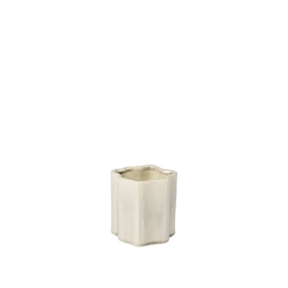 Keramický květináč Broste SONJA V.12 cm světle šedý_1