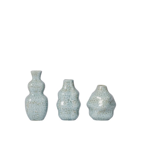Vázy Broste CORNELIA V.12 cm SET/3 ks světle modré_2