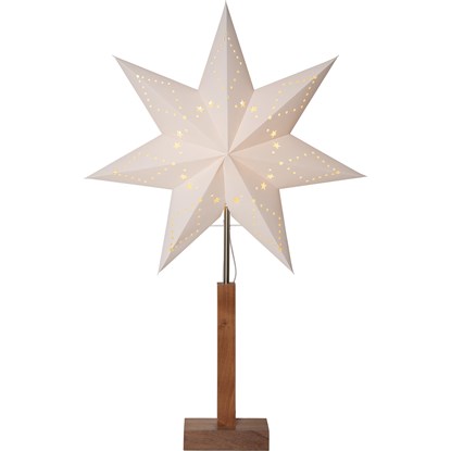 Papírová hvězda na dřevěném podstavci KARO V.70 cm_2