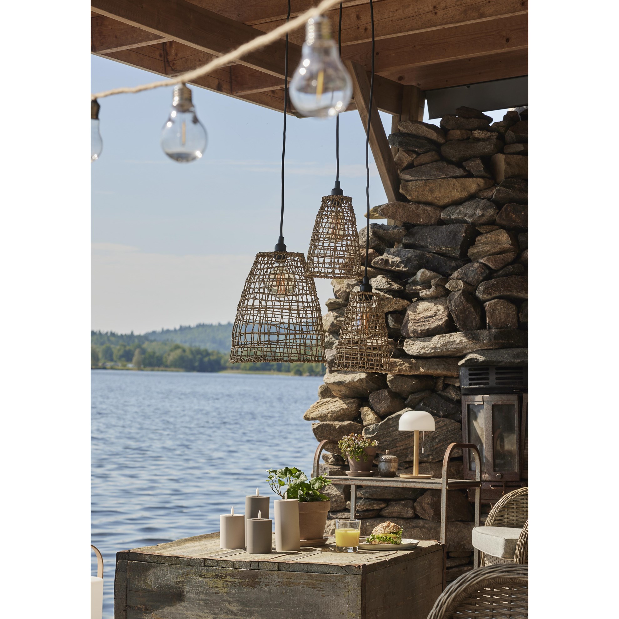 LED stolní lampa TARA V.28cm hnědá_2