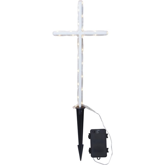 LED hřbitovní osvětlení GRAVECROSS 24x LED V.42cm bílé_1