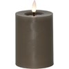 LED svíčka FLAMME FLOW 10 cm tmavě hnědá_2