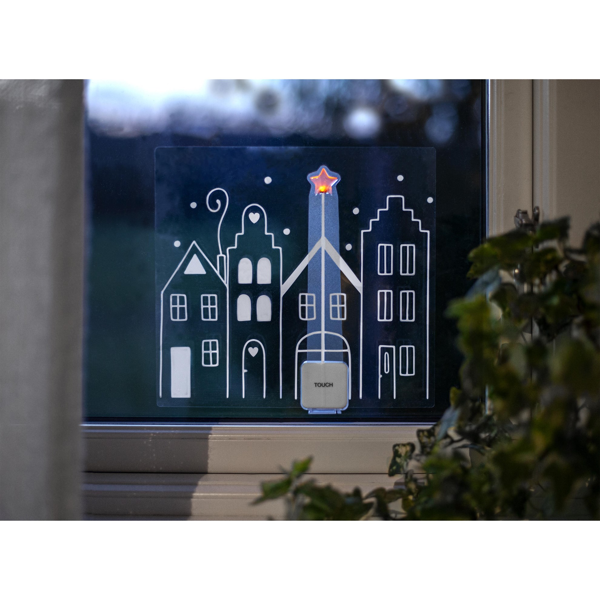 LED okenní dekorace WINDO V.21cm bílá_1