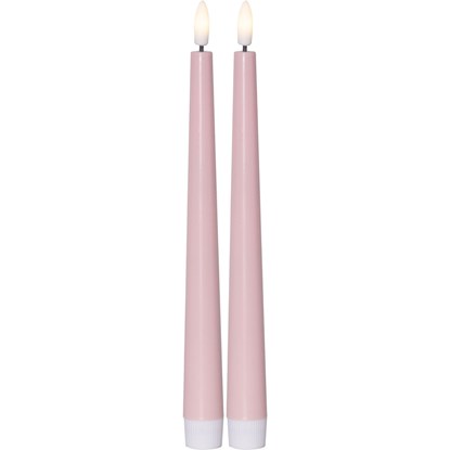 LED svíčka FLAMME CANDY 26 cm SET/2ks růžová_3