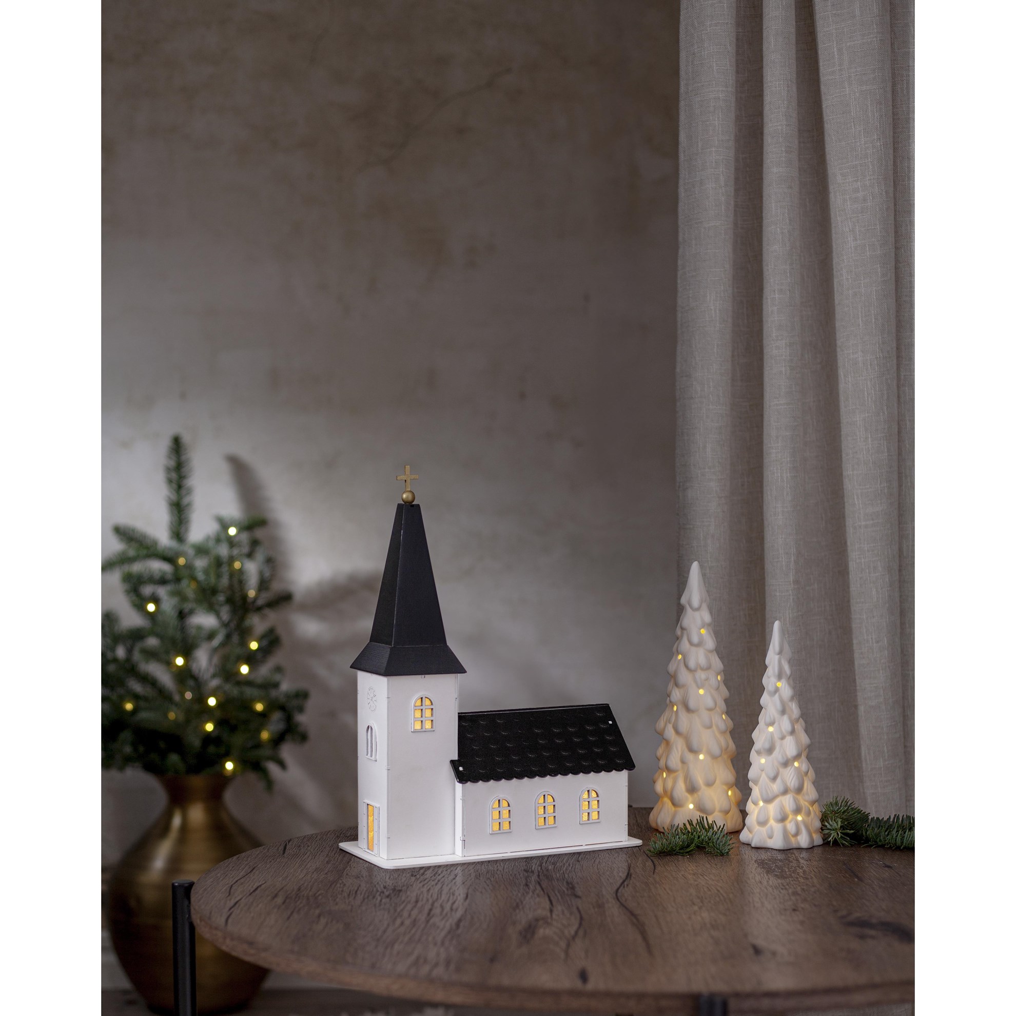 LED vánoční dekorace VINTER SET/2ks V.26cm bílá_2