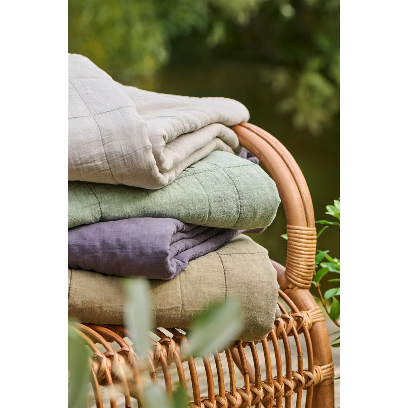 Prošívaná deka/pléd Ib Laursen VINTAGE 180x130 cm ash grey_1