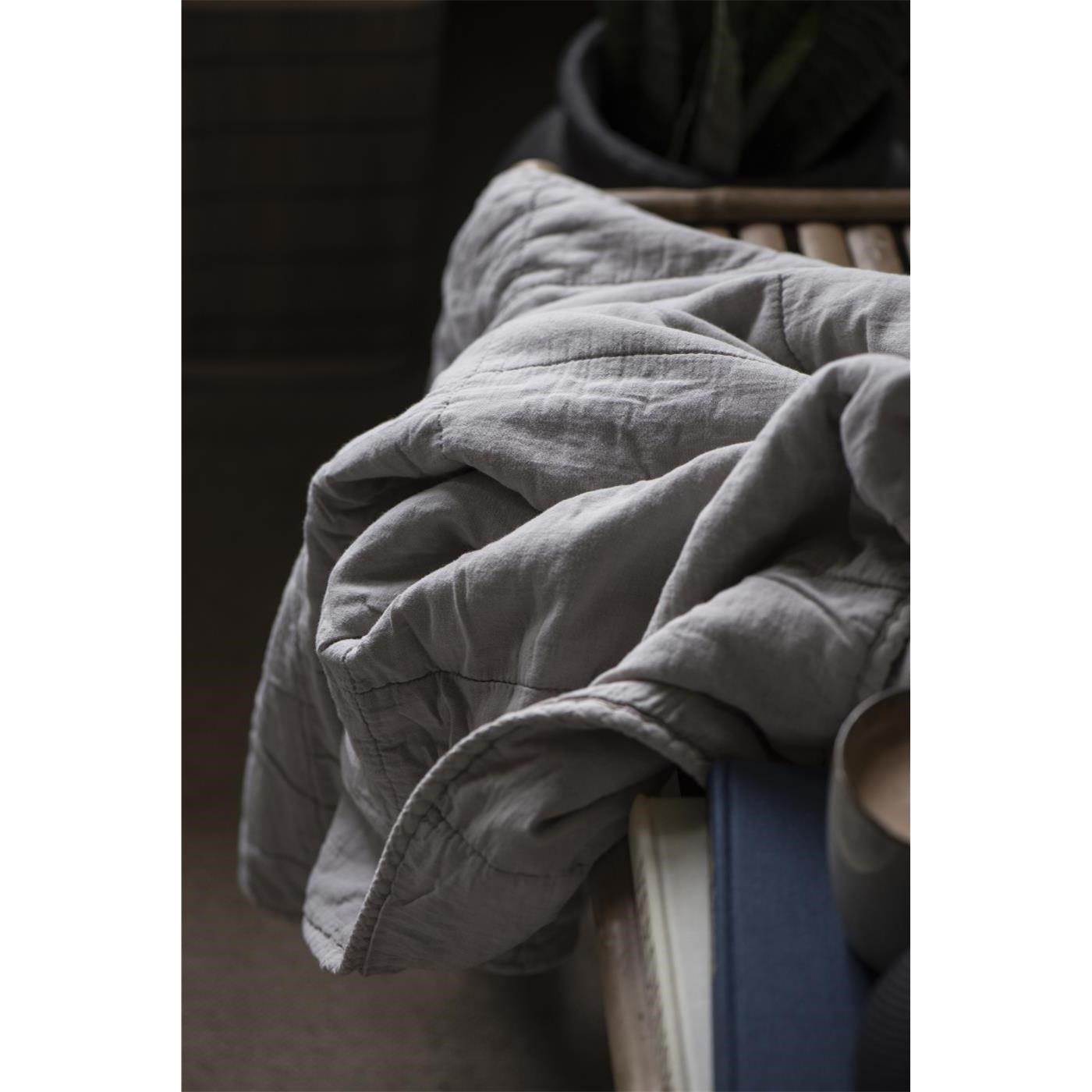 Prošívaná deka/pléd Ib Laursen VINTAGE 180x130 cm ash grey_2
